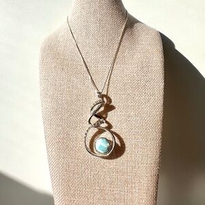 Marahlago Larimer Sterling Silver Pendant | White Sapphire